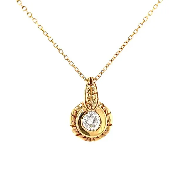 Bezel Set Solitaire Pendant Bryan Jewelry Prattville, AL