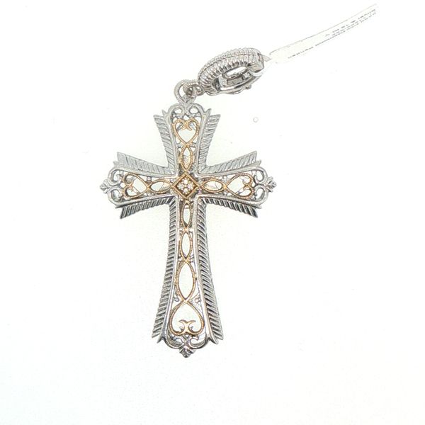 Silver & 18KY Cross Enhancer Pendant Bryan Jewelry Prattville, AL