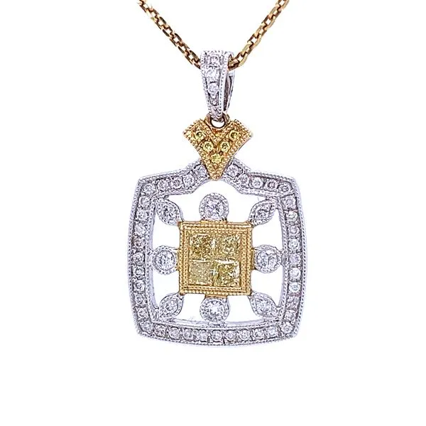Exquisite Yellow Diamond Pendant Image 2 Bryan Jewelry Prattville, AL
