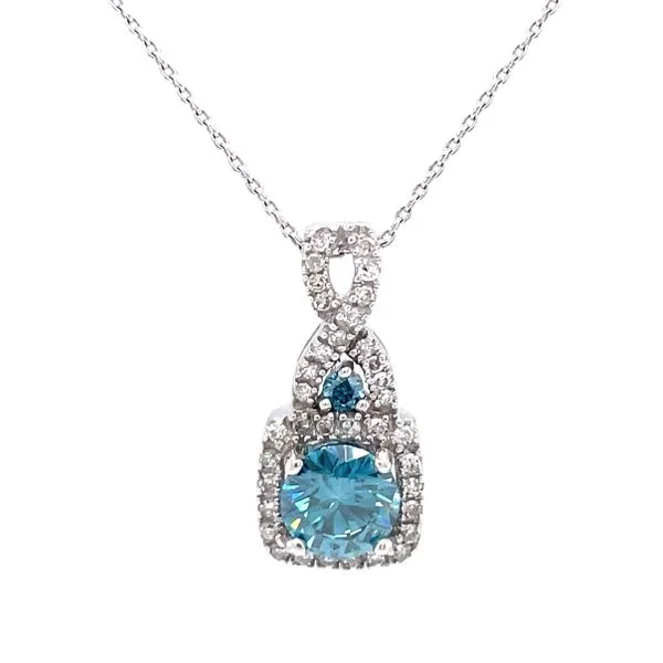 Blue Diamond Pendant Image 2 Bryan Jewelry Prattville, AL