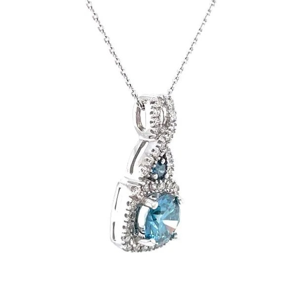 Blue Diamond Pendant Image 3 Bryan Jewelry Prattville, AL