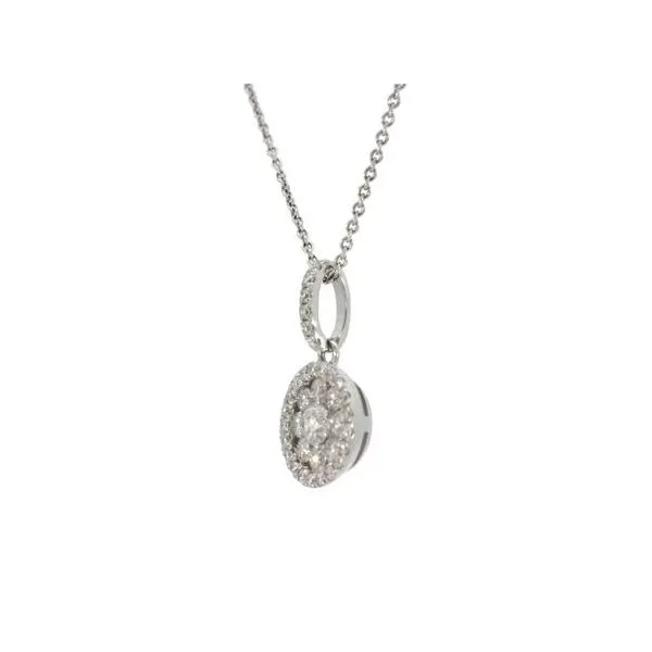 Snowball Cluster with halo Pendant Image 3 Bryan Jewelry Prattville, AL