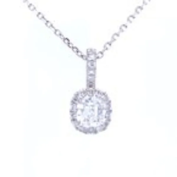 Cushion Cut with Cushion Halo Diamond Pendant Bryan Jewelry Prattville, AL
