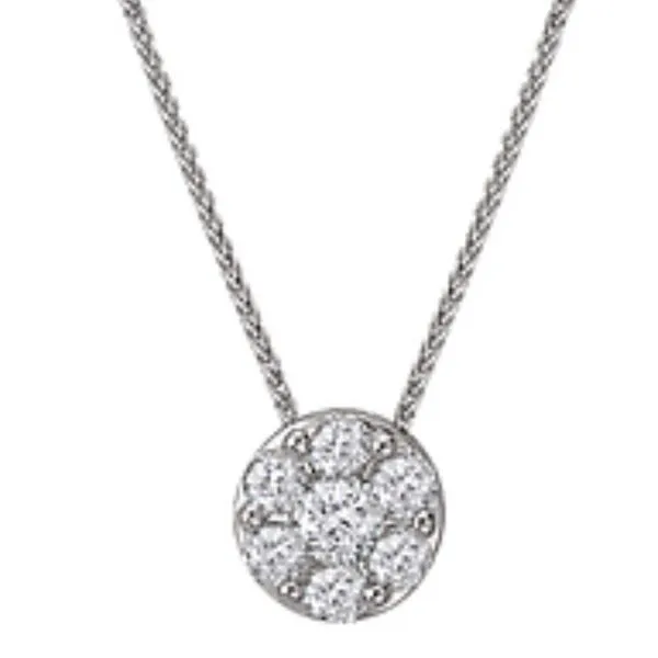 Radiance Diamond Cluster Pendant in 14kw Bryan Jewelry Prattville, AL
