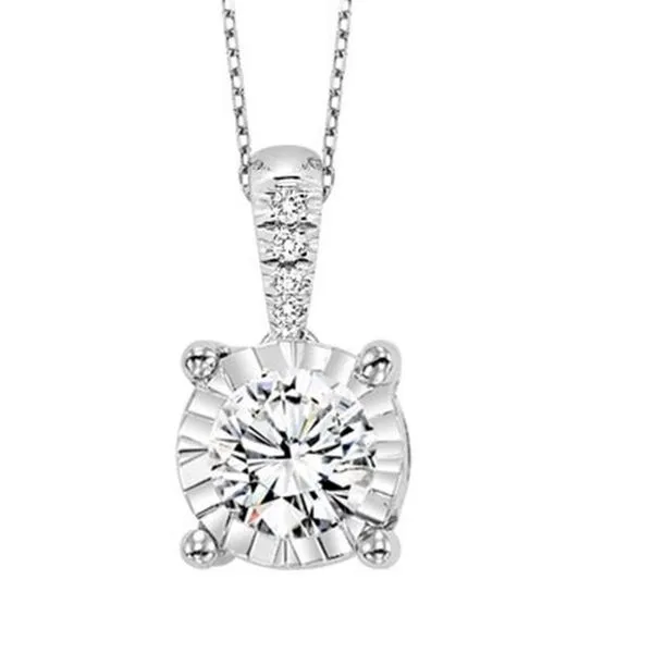 Tru-reflections Solitaire Diamond Pendant 1/2ctw Bryan Jewelry Prattville, AL