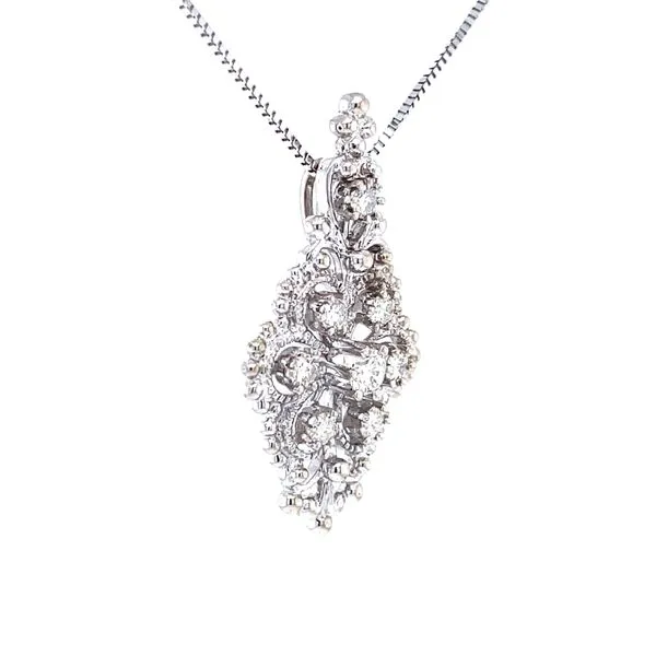 Vintage Diamond Cluster Pendant Image 2 Bryan Jewelry Prattville, AL