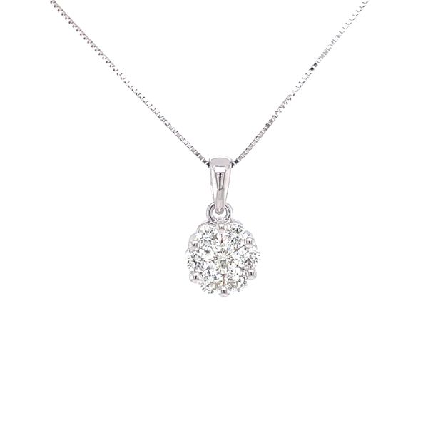 Flower Cluster Pendant-5/8ctw-10kw Bryan Jewelry Prattville, AL