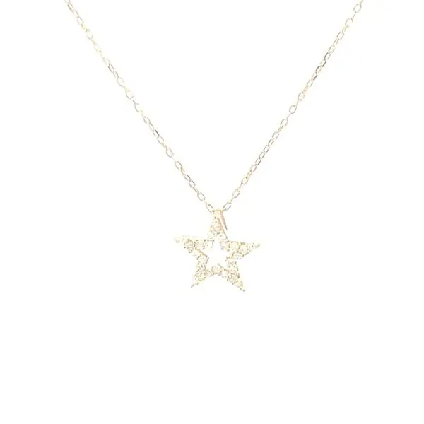 Star Shaped Diamond Pendant-18ky Bryan Jewelry Prattville, AL