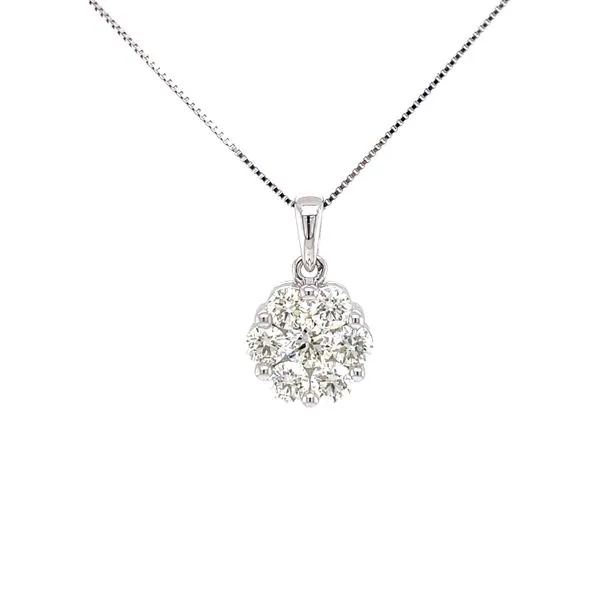Flower Cluster Pendant-1ctw-10kw Bryan Jewelry Prattville, AL
