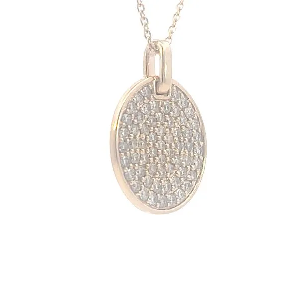 14KY-1CTW PAVE SET DIAMOND DISC PENDANT-5.3g Image 3 Bryan Jewelry Prattville, AL
