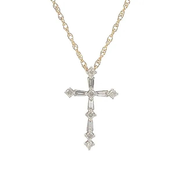 1/4CTW Yellow Vermeil Faith Cross Pendant Bryan Jewelry Prattville, AL