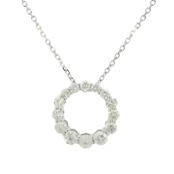 Graduated Diamond Circle Pendant Bryan Jewelry Prattville, AL