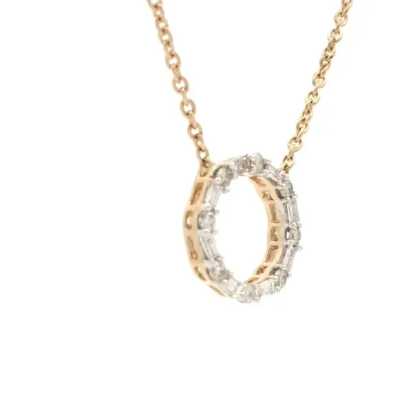 Circle Diamond Pendant-14ky Image 3 Bryan Jewelry Prattville, AL