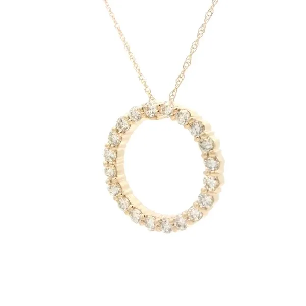 Circle Diamond Pendant-14ky-1ctw Image 4 Bryan Jewelry Prattville, AL
