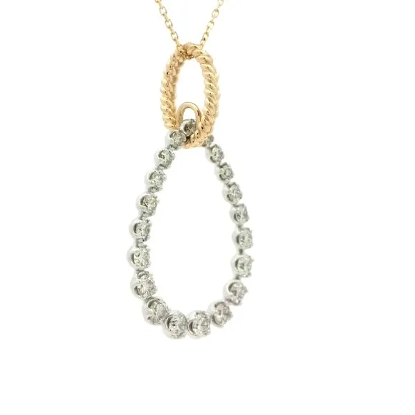 Diamond Oval Pendant Image 2 Bryan Jewelry Prattville, AL