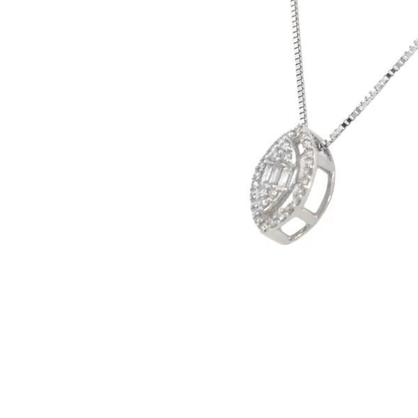 Marquise Shaped Slide Diamond Pendant in 14kw Image 3 Bryan Jewelry Prattville, AL