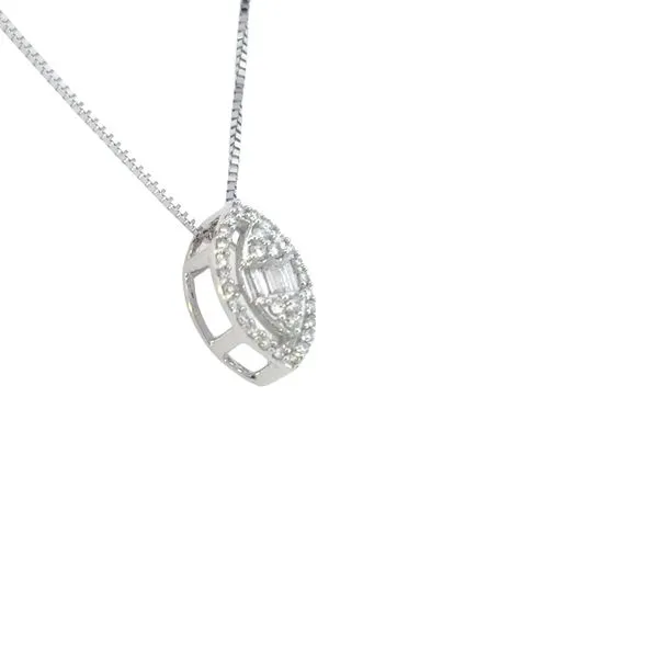 Marquise Shaped Slide Diamond Pendant in 14kw Image 4 Bryan Jewelry Prattville, AL