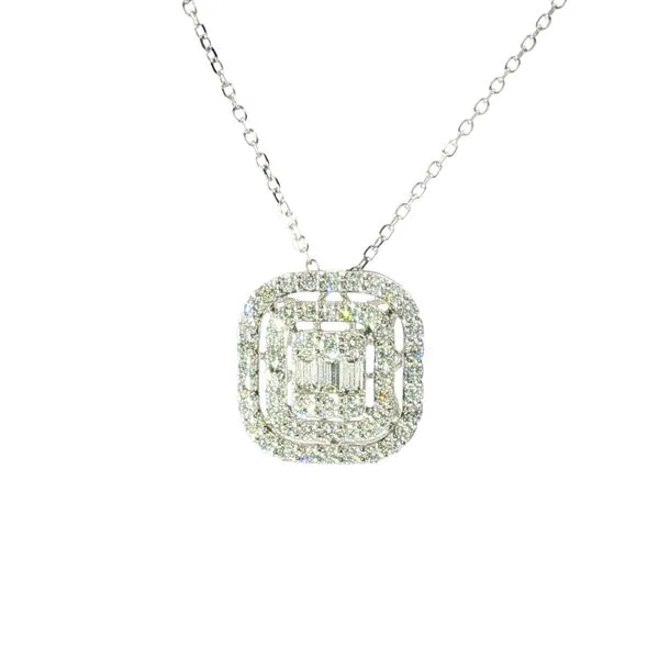 Double Halo Diamond Pendant-14kw Bryan Jewelry Prattville, AL