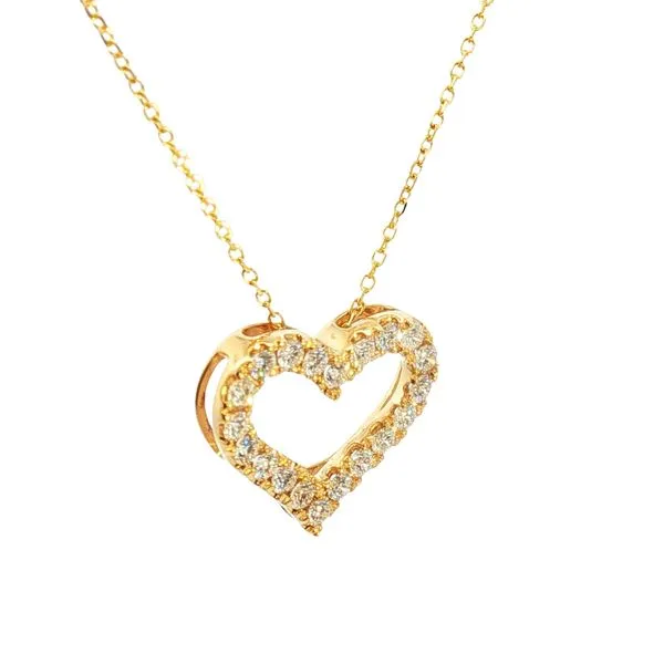 14ky 1/2ctw Diamond Heart Pendant Image 2 Bryan Jewelry Prattville, AL