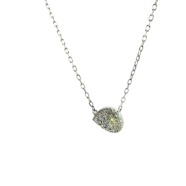 14kw East to West Pear Shaped Diamond Cluster Necklace Image 3 Bryan Jewelry Prattville, AL