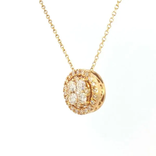 14ky Halo Cluster Diamond Pendant Image 2 Bryan Jewelry Prattville, AL
