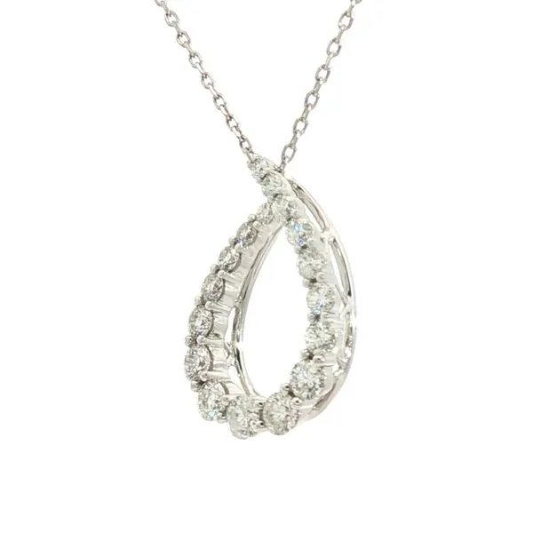 Open Pear Shape Diamond Pendant- 14kw Image 2 Bryan Jewelry Prattville, AL