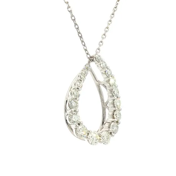 Open Pear Shape Diamond Pendant- 14kw Image 3 Bryan Jewelry Prattville, AL