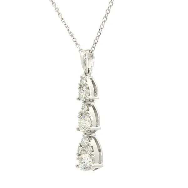 Graduate Pear-shaped Cluster Stack Pendant in 14kw Image 3 Bryan Jewelry Prattville, AL
