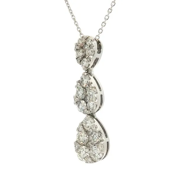 Pear Shaped Cluster Stacked Pendant in 14kw Image 2 Bryan Jewelry Prattville, AL