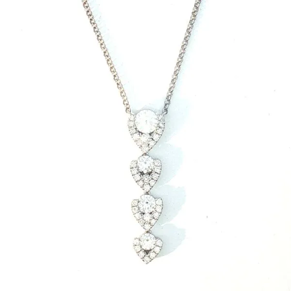Romantic and Radiant Drop Style diamond Pendant Image 4 Bryan Jewelry Prattville, AL