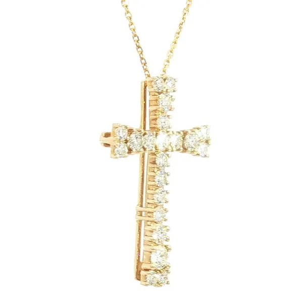 Diamond Cross Pendant 1ctw-14ky Image 3 Bryan Jewelry Prattville, AL