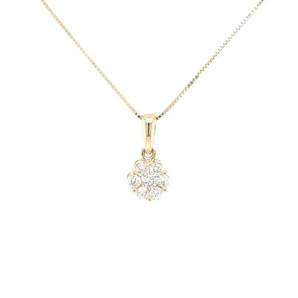 Flower Cluster Pendant-1/3ctw-10ky Bryan Jewelry Prattville, AL