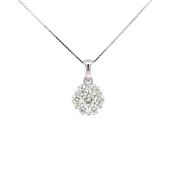 Cluster Pendant-3/4ctw-10kw Bryan Jewelry Prattville, AL