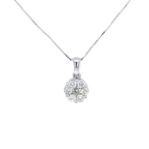Flower Cluster Pendant-1/2ctw-10kw Bryan Jewelry Prattville, AL