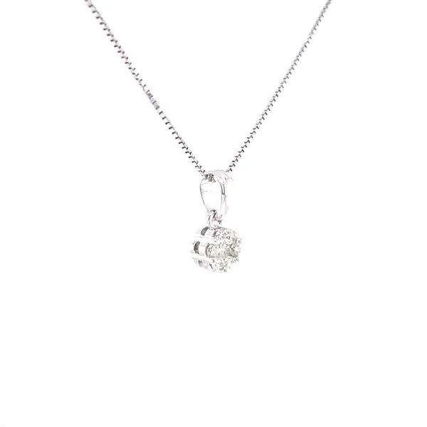 Floral Cluster Pendant-1/10ctw-10kw Image 3 Bryan Jewelry Prattville, AL