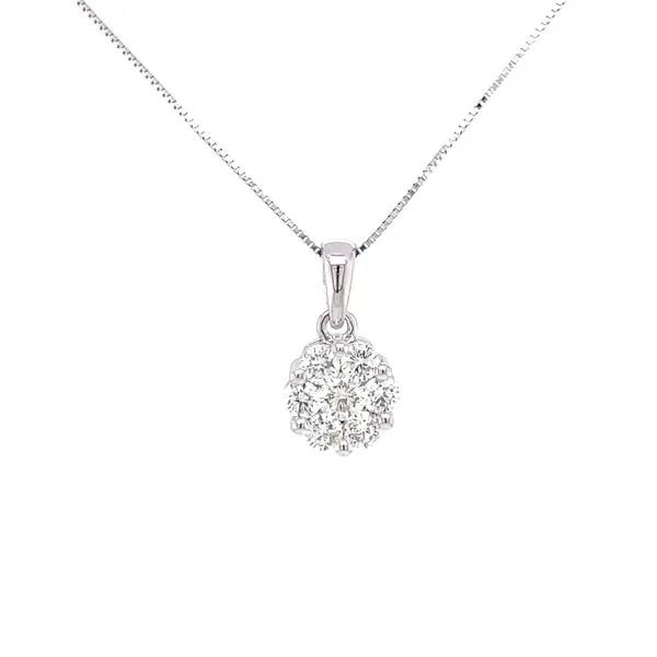 Flower Cluster Pendant-5/8ctw-10kw Bryan Jewelry Prattville, AL