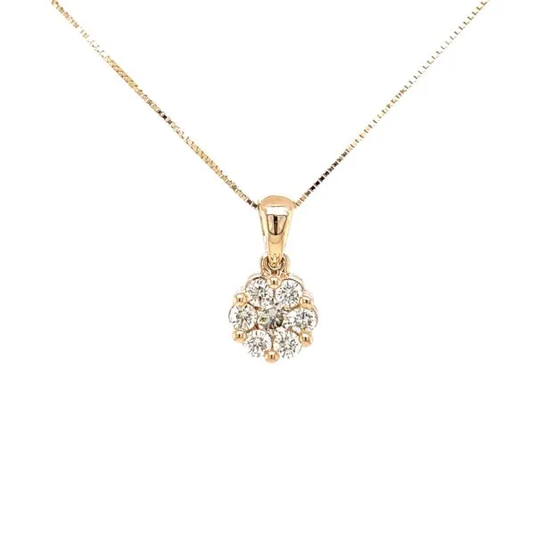 Flower Cluster Pendant-1/2ctw-10ky Image 2 Bryan Jewelry Prattville, AL