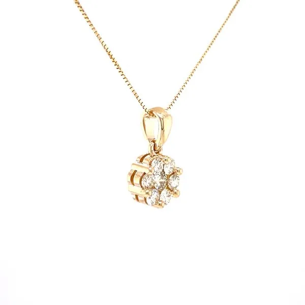 Flower Cluster Pendant-1/2ctw-10ky Image 3 Bryan Jewelry Prattville, AL
