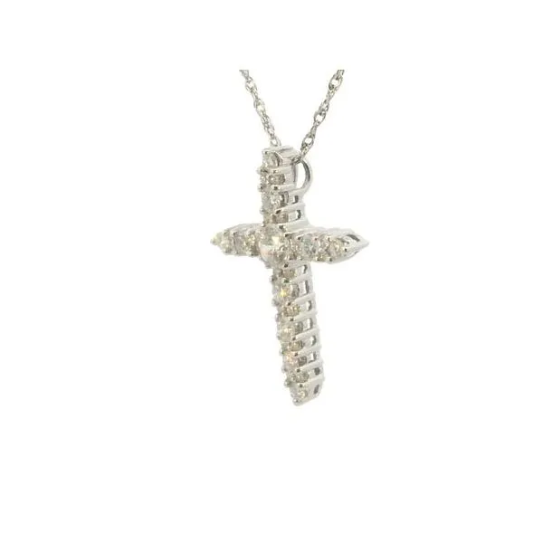 Diamond Cross in 14kw Image 3 Bryan Jewelry Prattville, AL