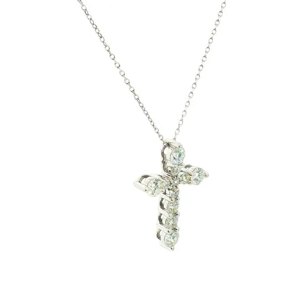 14kw Spiritual Expressions 1ctw Diamond Cross Pendant-2.8g Image 2 Bryan Jewelry Prattville, AL