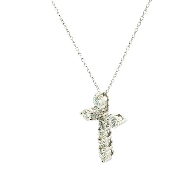 14kw Spiritual Expressions 1ctw Diamond Cross Pendant-2.8g Image 3 Bryan Jewelry Prattville, AL