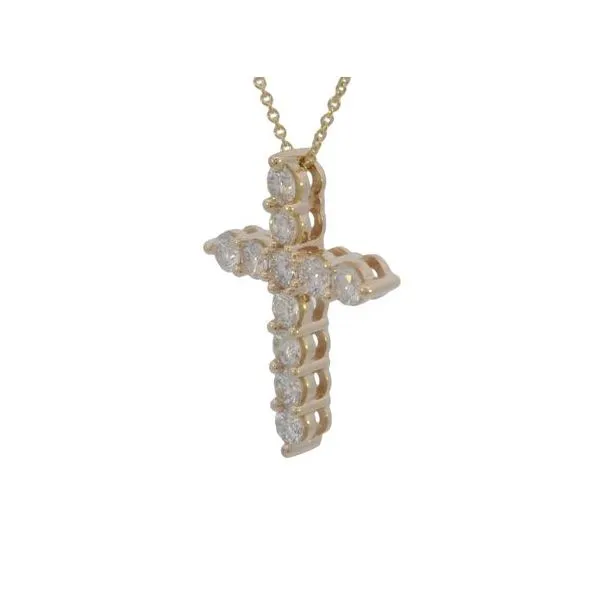 Diamond cross necklace in 14ky Image 3 Bryan Jewelry Prattville, AL