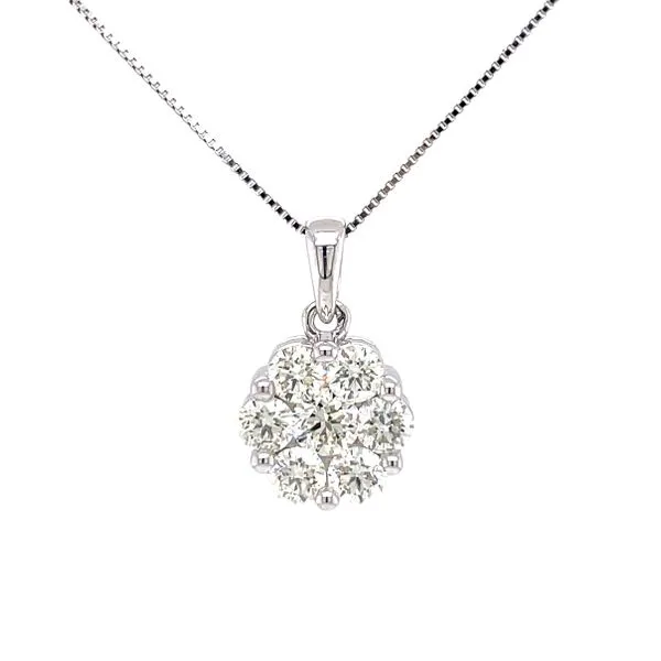 Flower Cluster Pendant-1ctw-10kw Bryan Jewelry Prattville, AL