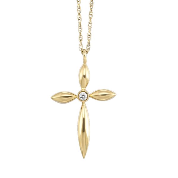 Refined Faith: High Polished Diamond Cross Pendant Bryan Jewelry Prattville, AL