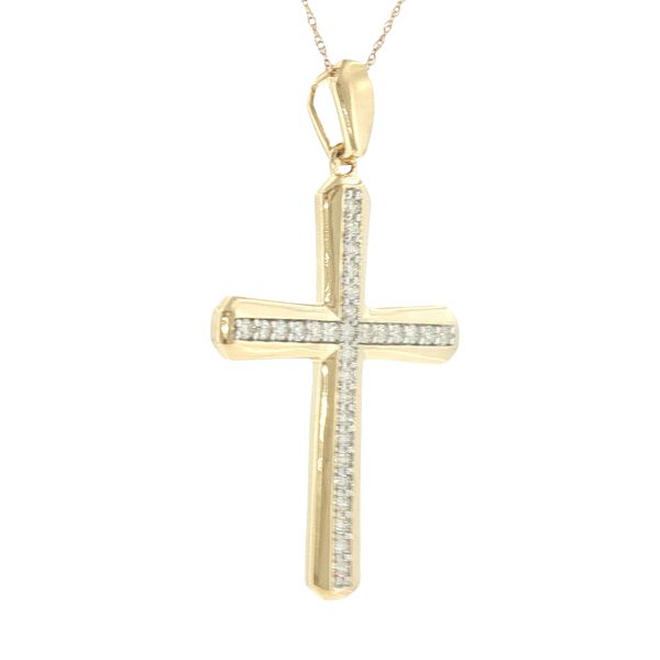 Classic Faith: Diamond Cross Pendant Image 2 Bryan Jewelry Prattville, AL