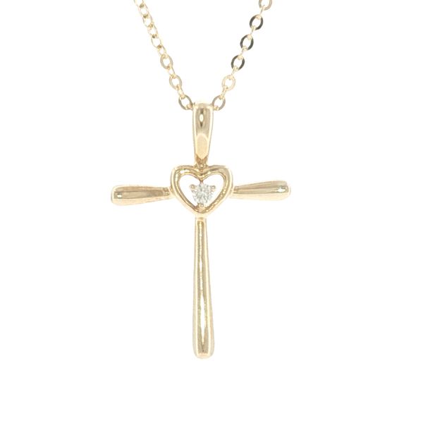 Faith & Love in Gold: Diamond Heart Cross Pendant Bryan Jewelry Prattville, AL