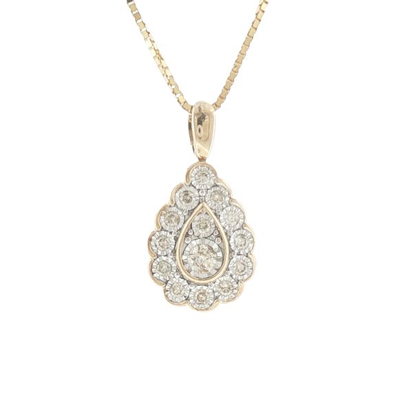 A Classic Pear Shape Framed in Sparkling Detail. Bryan Jewelry Prattville, AL
