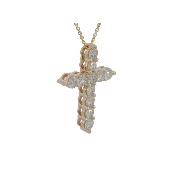 Diamond cross necklace in 14ky Image 2 Bryan Jewelry Prattville, AL