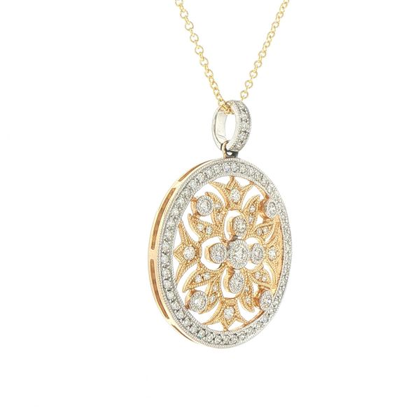 Estate Diamond Pierced Medallion Pendant Image 2 Bryan Jewelry Prattville, AL