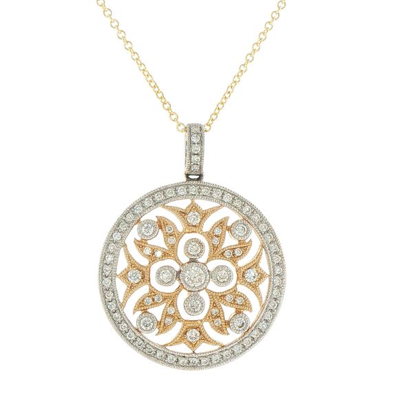 Estate Diamond Pierced Medallion Pendant Bryan Jewelry Prattville, AL